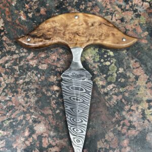 Damascus Push Dagger