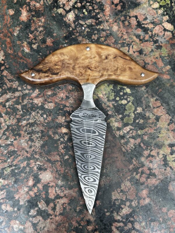 Damascus Push Dagger